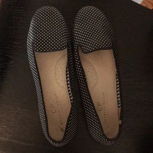 Brand new Charles Philip Shanghai polka dot flats